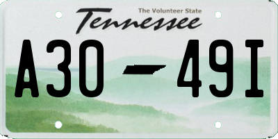 TN license plate A3049I
