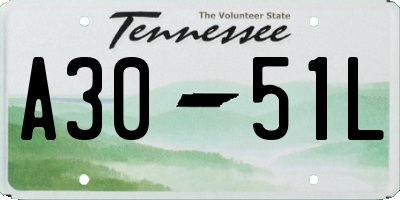 TN license plate A3051L