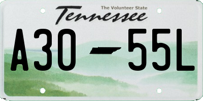 TN license plate A3055L