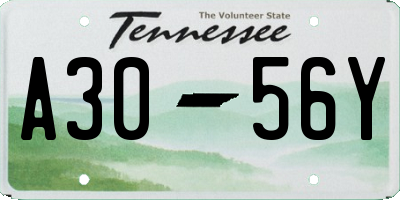 TN license plate A3056Y