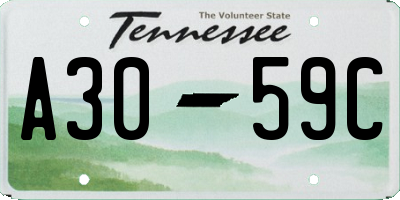 TN license plate A3059C