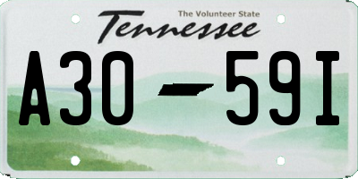 TN license plate A3059I