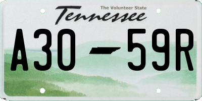 TN license plate A3059R