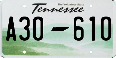 TN license plate A3061O