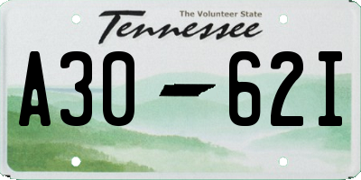 TN license plate A3062I
