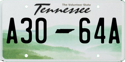 TN license plate A3064A