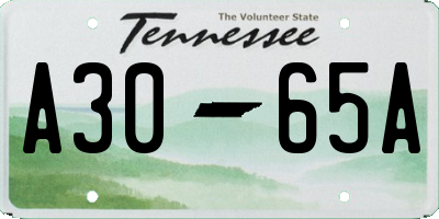 TN license plate A3065A