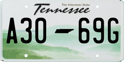 TN license plate A3069G