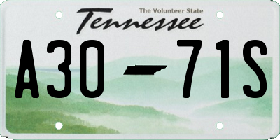TN license plate A3071S