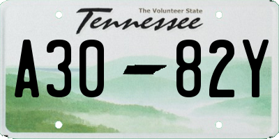 TN license plate A3082Y
