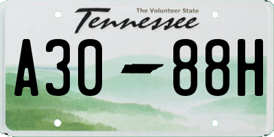 TN license plate A3088H