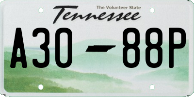 TN license plate A3088P