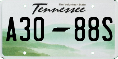 TN license plate A3088S