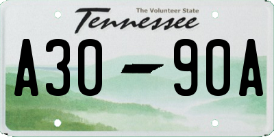 TN license plate A3090A