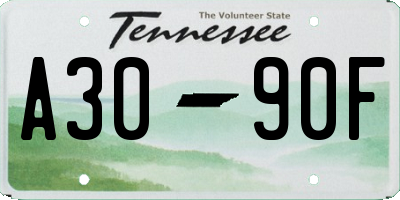 TN license plate A3090F