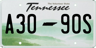 TN license plate A3090S