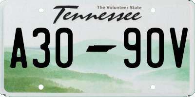TN license plate A3090V