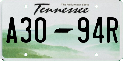TN license plate A3094R