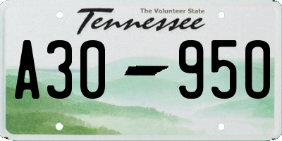 TN license plate A3095O