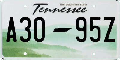 TN license plate A3095Z