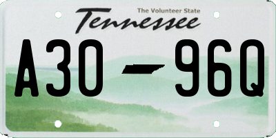 TN license plate A3096Q