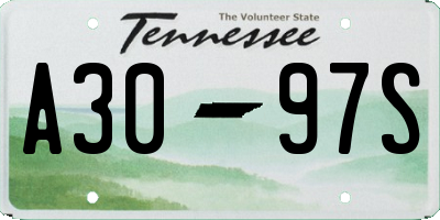 TN license plate A3097S