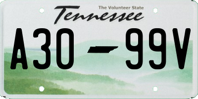 TN license plate A3099V
