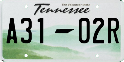 TN license plate A3102R
