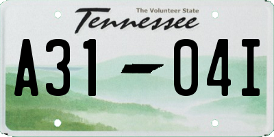 TN license plate A3104I
