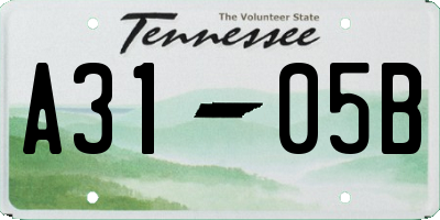 TN license plate A3105B