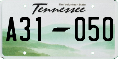 TN license plate A3105O