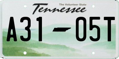 TN license plate A3105T