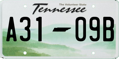 TN license plate A3109B