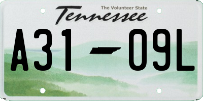 TN license plate A3109L