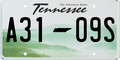 TN license plate A3109S