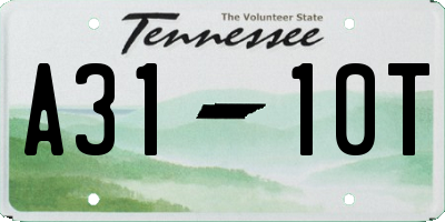 TN license plate A3110T