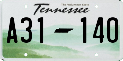 TN license plate A3114O