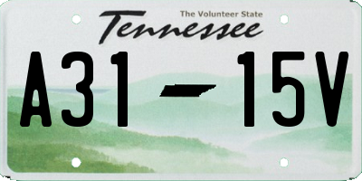 TN license plate A3115V