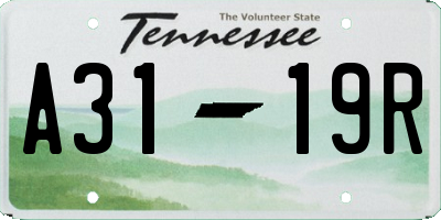 TN license plate A3119R