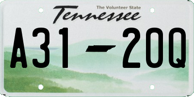 TN license plate A3120Q