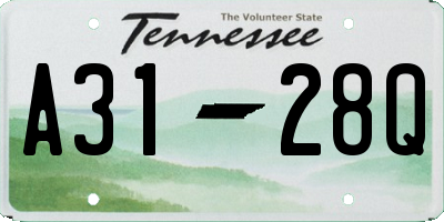 TN license plate A3128Q