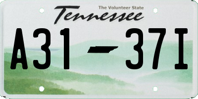 TN license plate A3137I