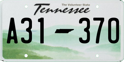 TN license plate A3137O