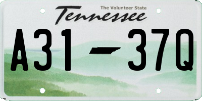 TN license plate A3137Q