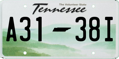 TN license plate A3138I