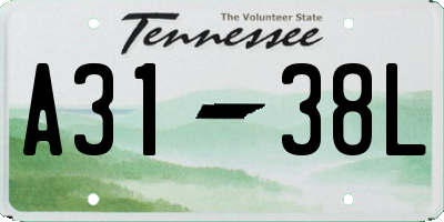 TN license plate A3138L