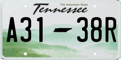 TN license plate A3138R