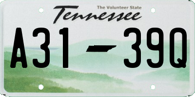 TN license plate A3139Q