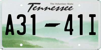 TN license plate A3141I