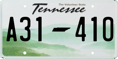TN license plate A3141O